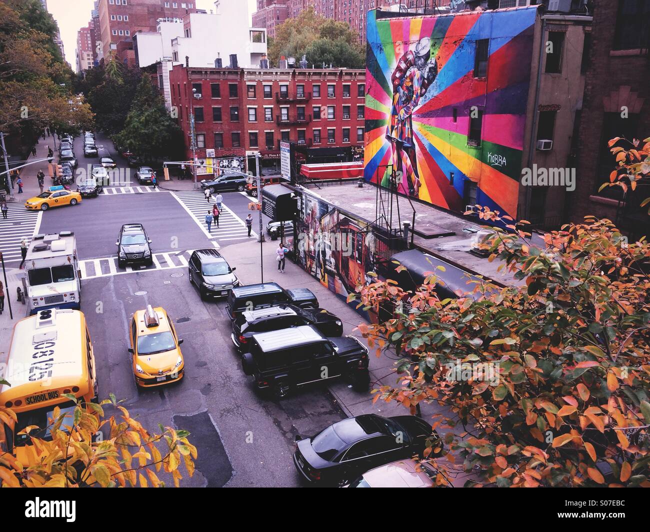 View of Chelsea from the High Line, New York City, USA. - Smartphone Captured Stock Image