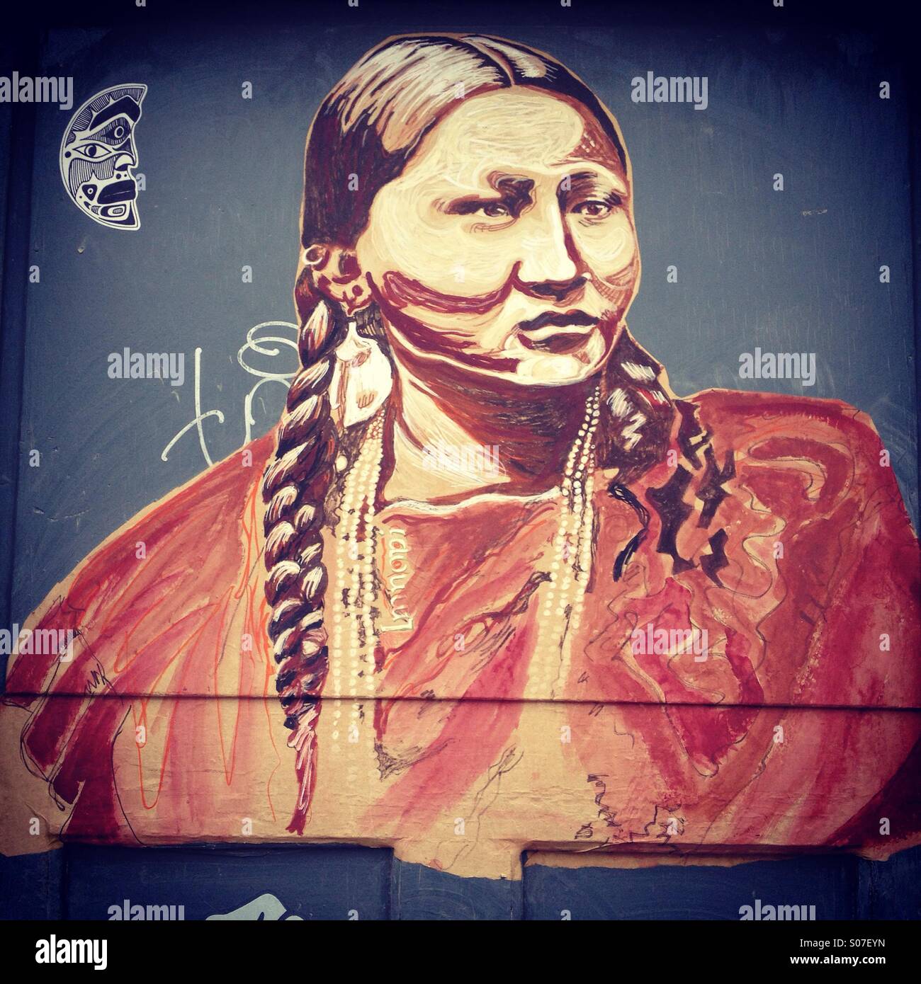 Native woman - Smartphone Captured Stock Image