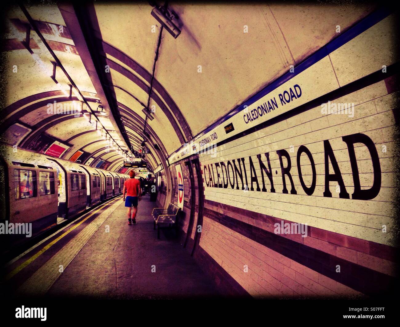 Caledonian Road tube station, Holloway, London, England, UK Stock Photo