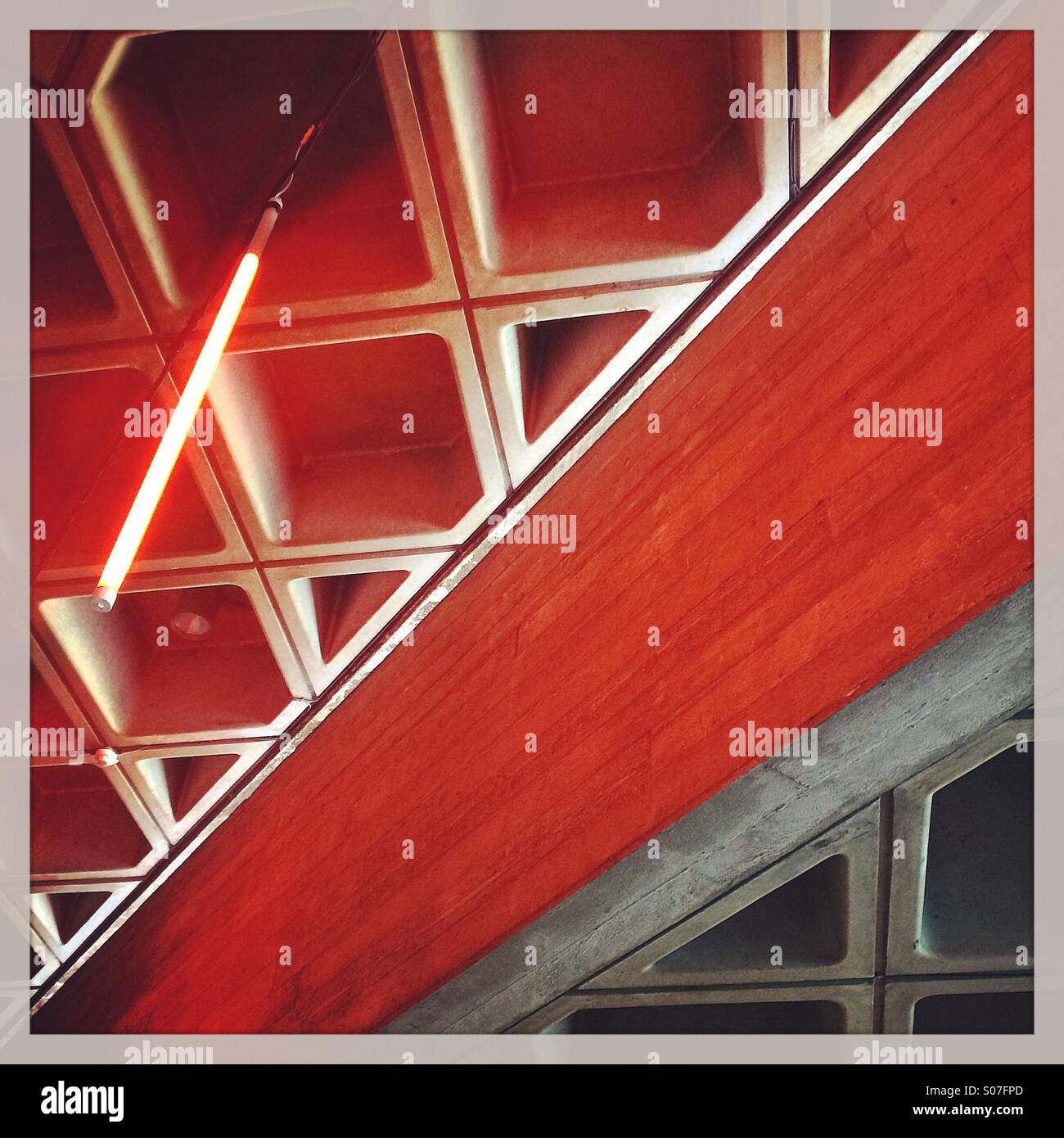 Interior of the National Theatre, London - Smartphone Captured Stock Image
