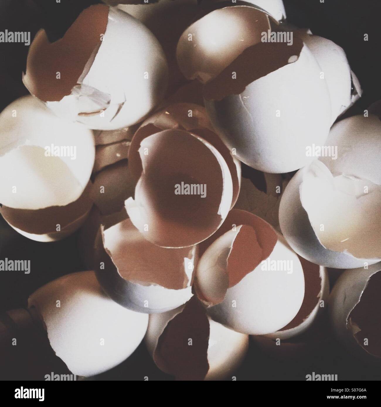 A bowl of empty egg shells Stock Photo Alamy