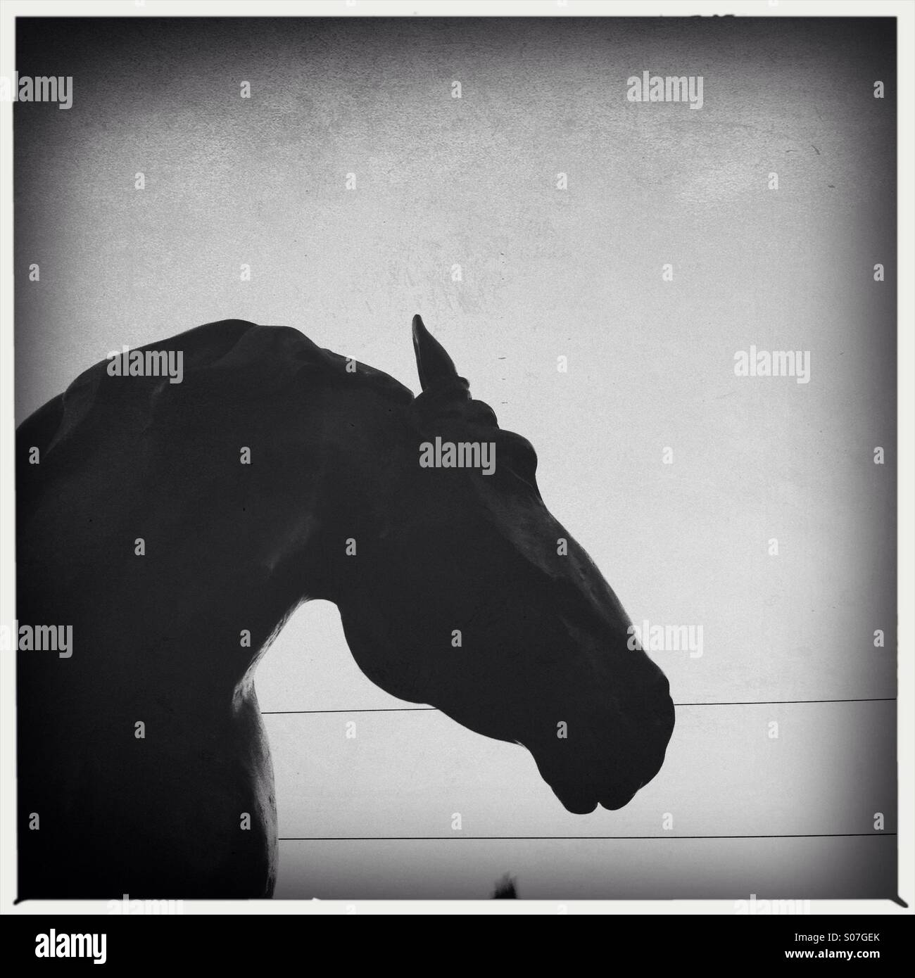 Silhouette of a sculpture in Ealing Broadway west London - Smartphone Captured Stock Image