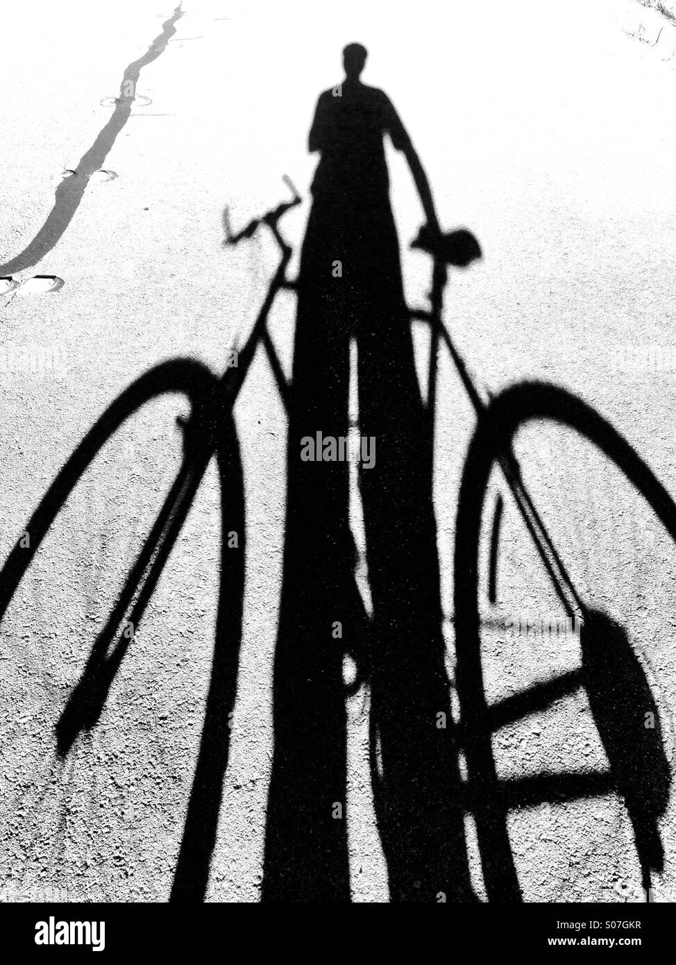 Silhouette of a bike rider - Smartphone Captured Stock Image