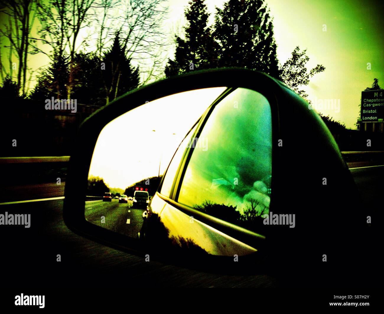 Motorway Landscape - Smartphone Captured Stock Image