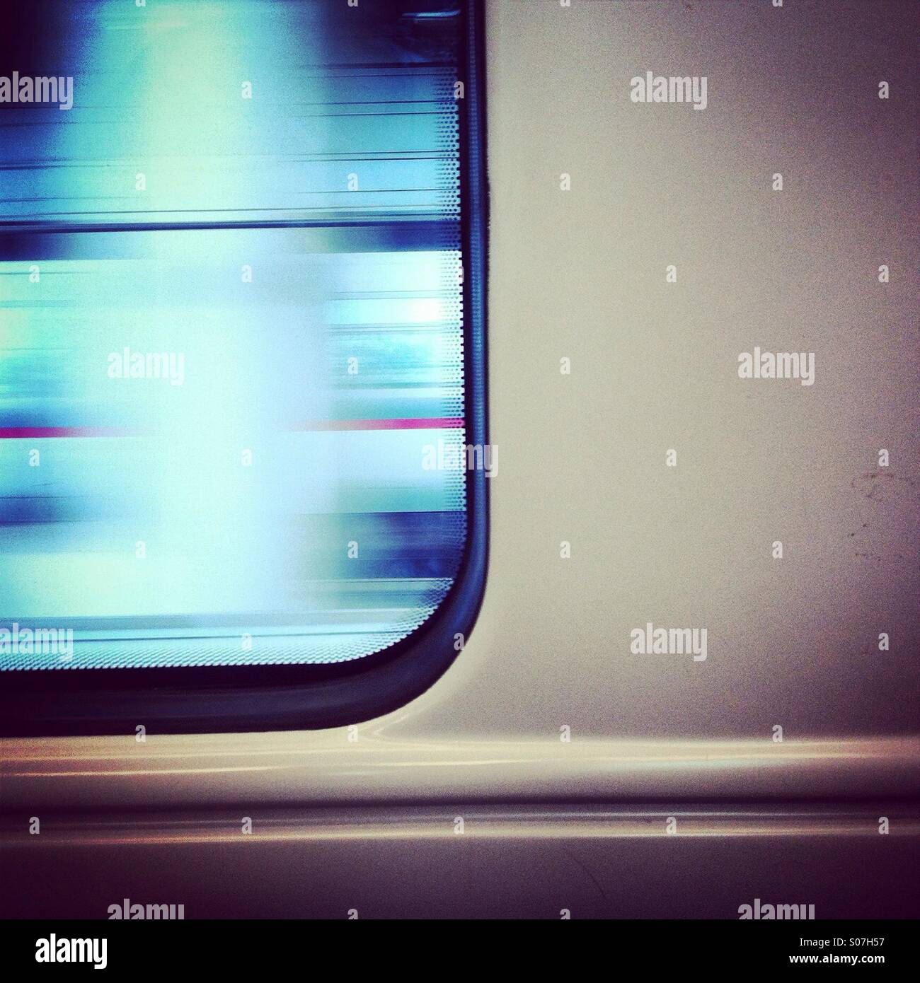 Window train goes fast - Smartphone Captured Stock Image