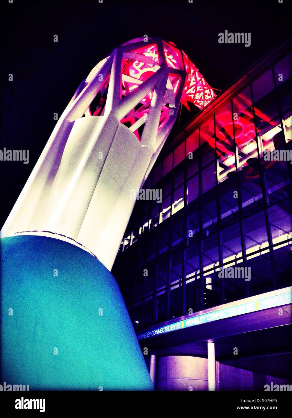 Wembley stadium view night hires stock photography and images Alamy