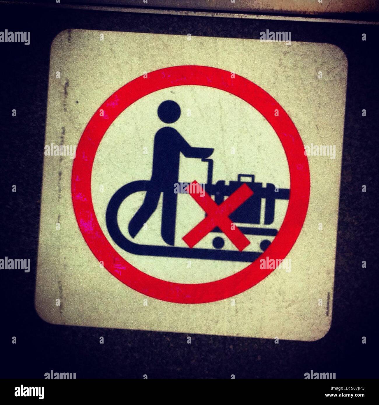 No trolley from here - Smartphone Captured Stock Image