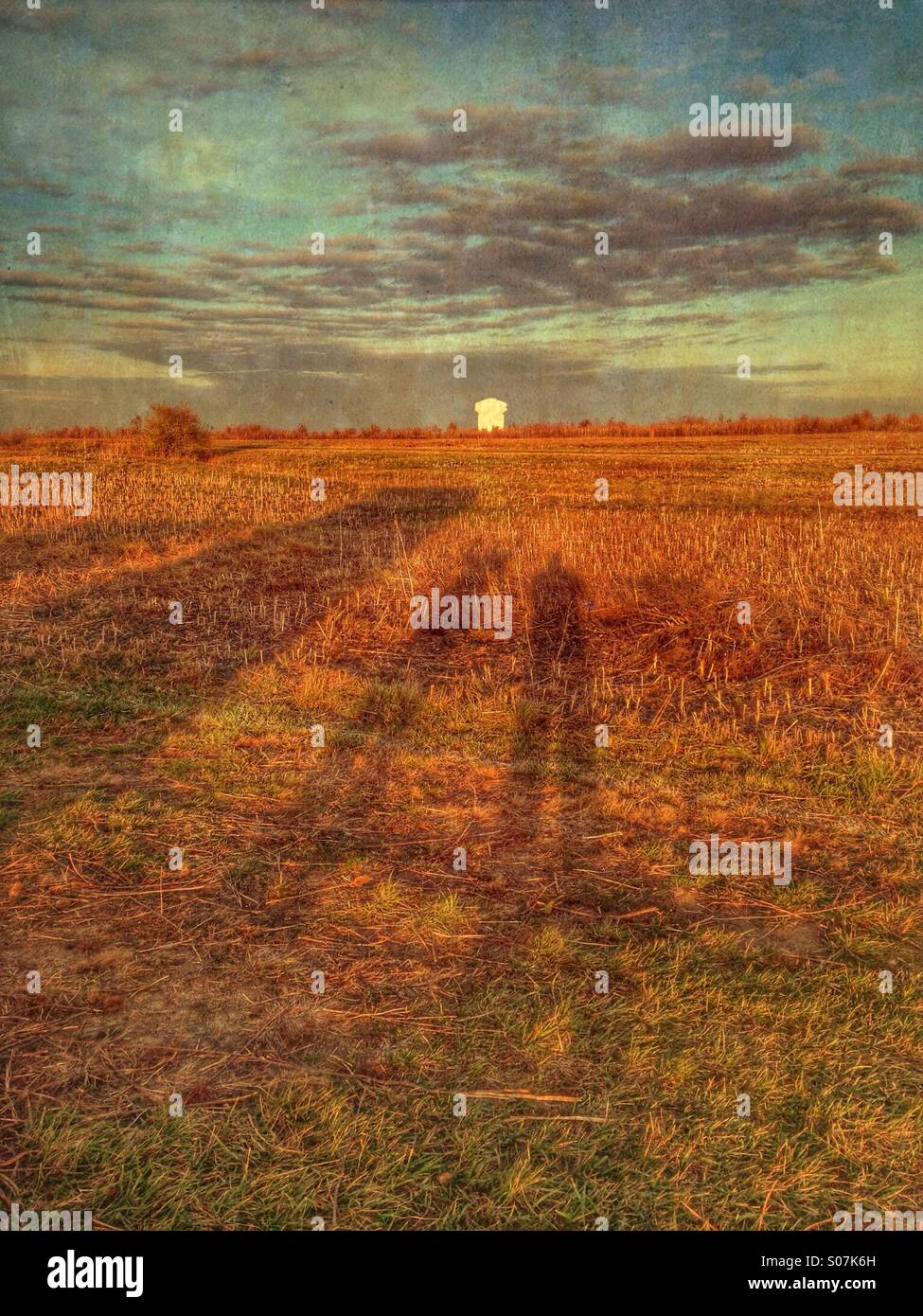 Shadows across the land. - Smartphone Captured Stock Image