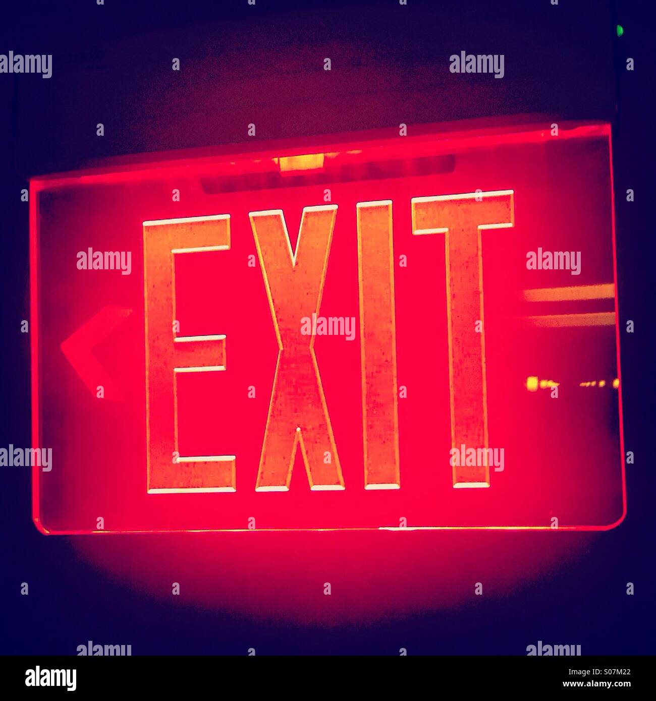 Fire exit emergency signboard Stock Photo Alamy