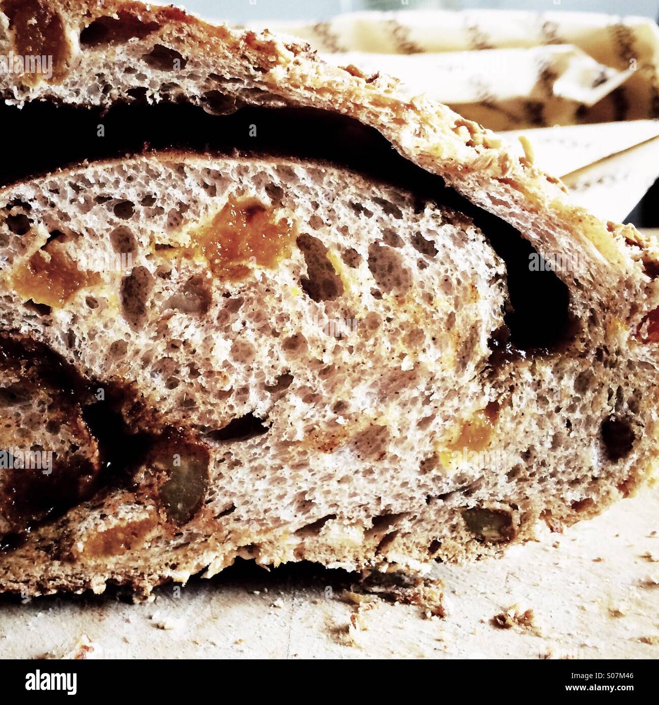 Cut bread loaf Stock Photo Alamy