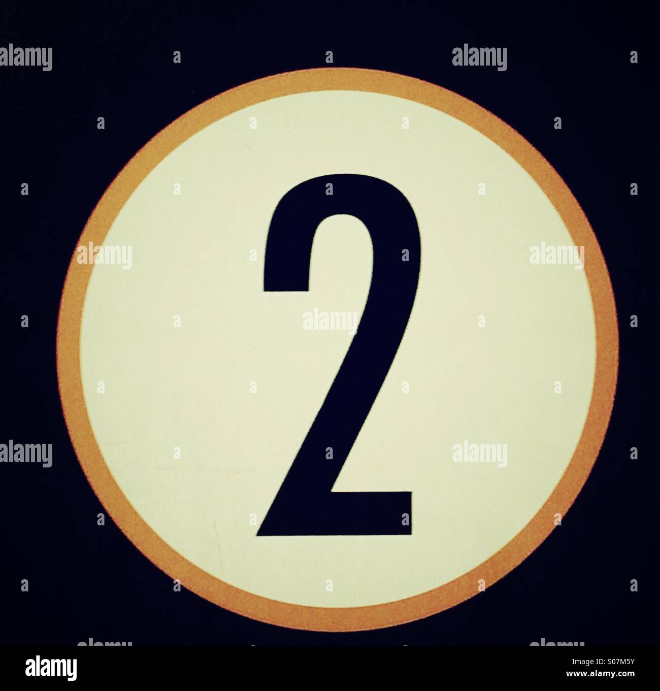 The number two in a circle Stock Photo - Alamy