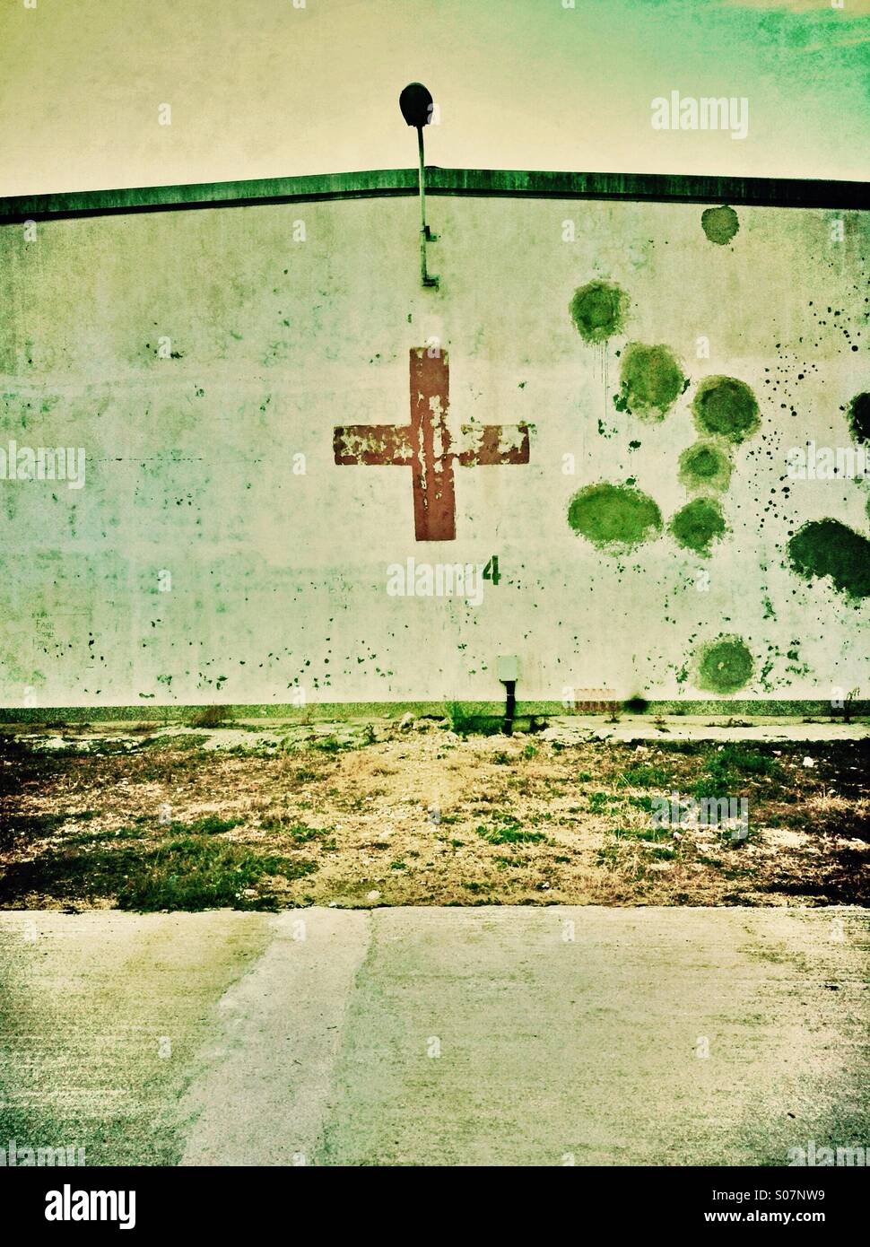 Red Cross building abstract - Smartphone Captured Stock Image