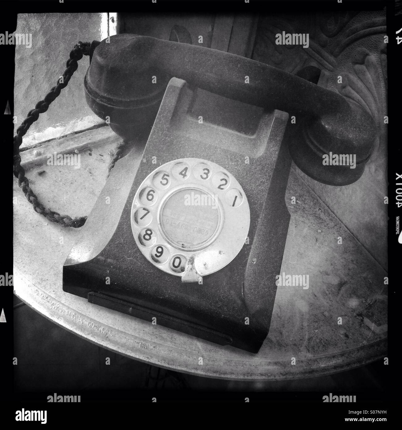 Dusty old style telephone - Smartphone Captured Stock Image