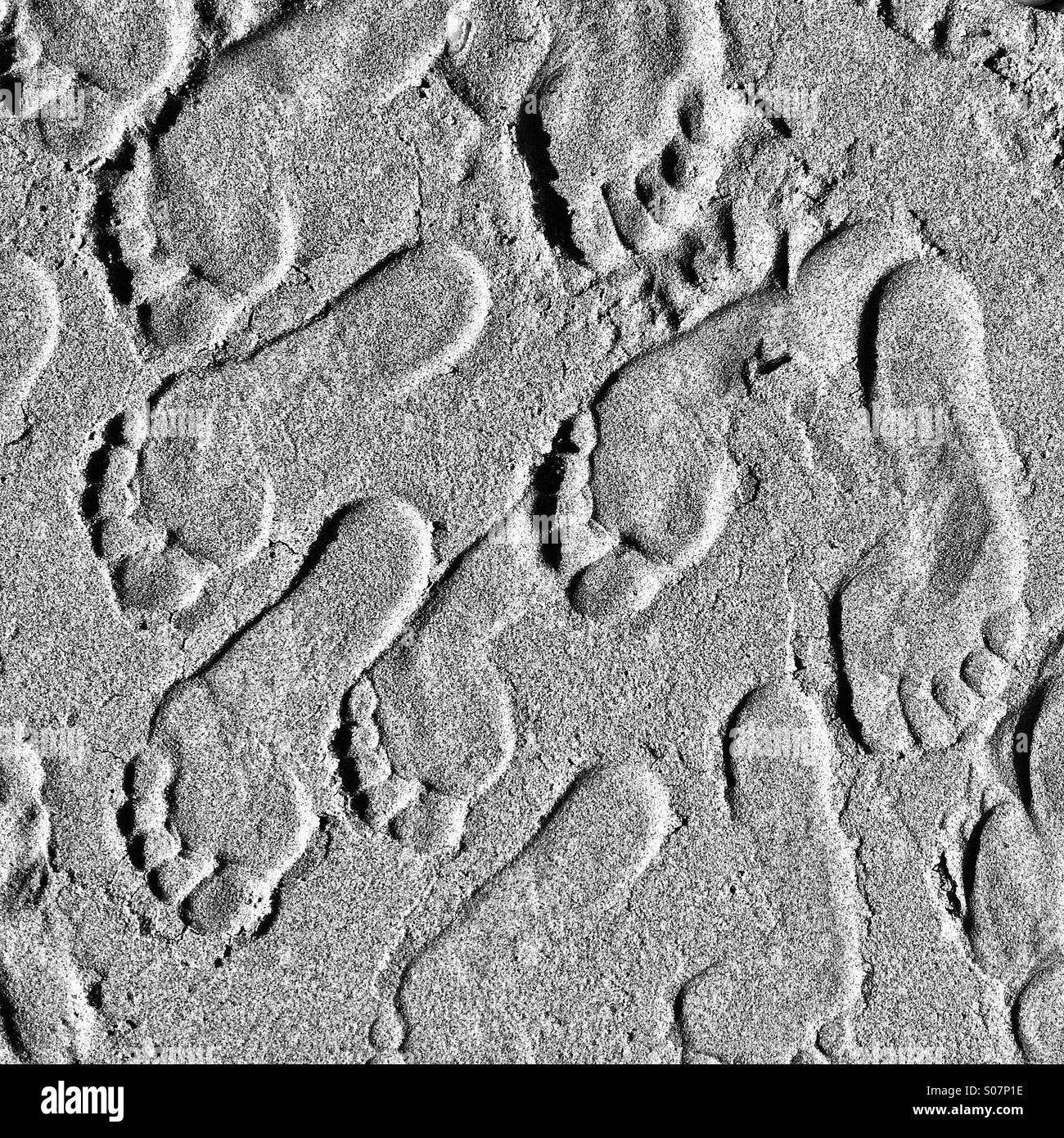 Footprints in the Sand Stock Photo Alamy