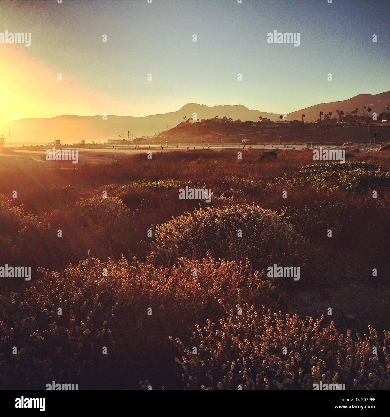 Zuma Beach Sunset Stock Photo Alamy
