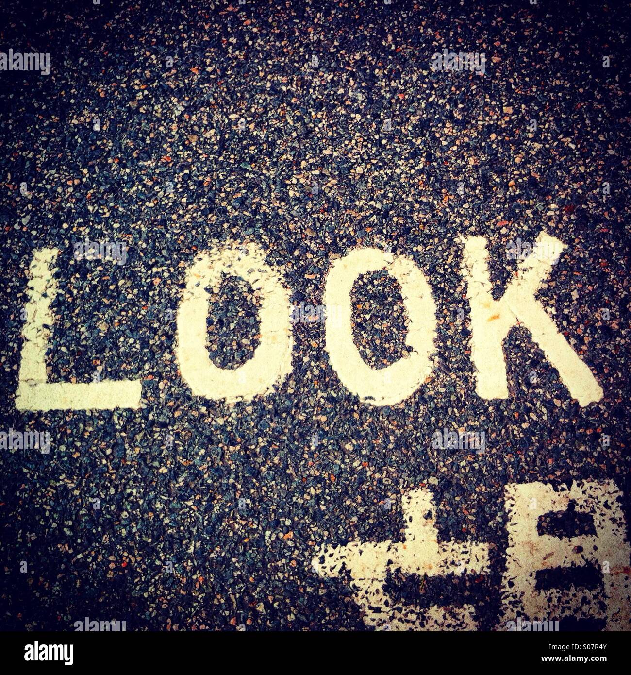 Word: Look - Smartphone Captured Stock Image