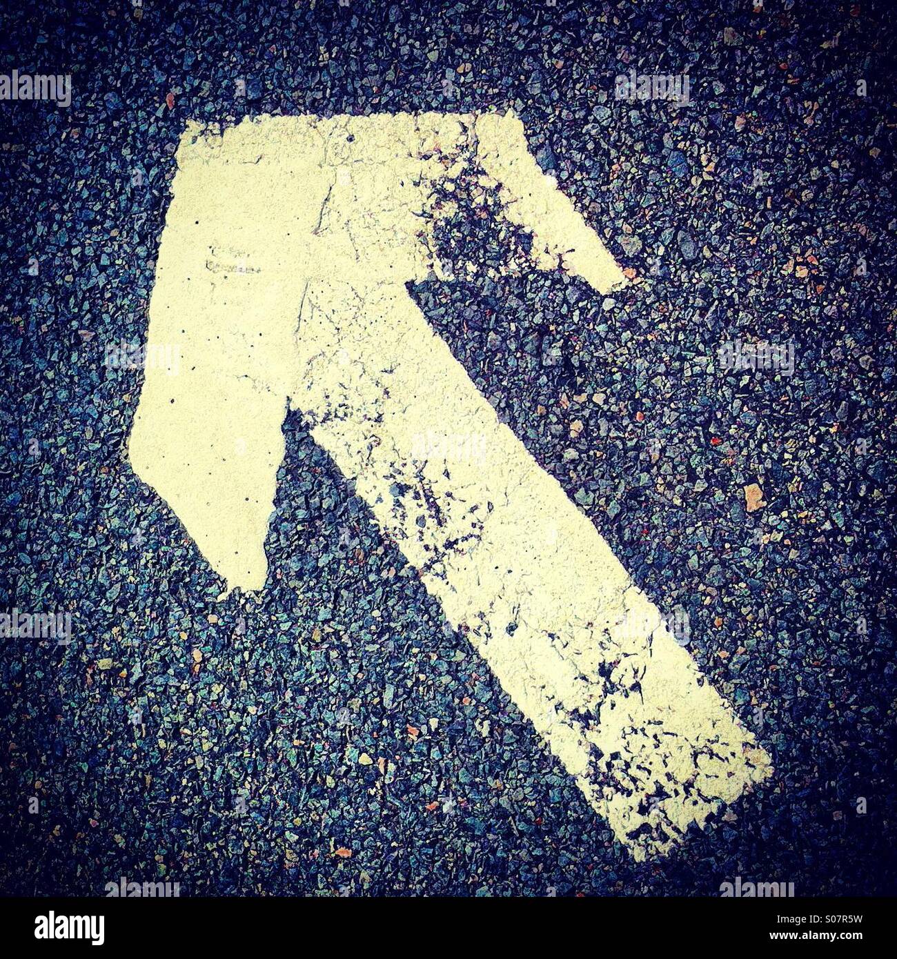 Turn left - Smartphone Captured Stock Image