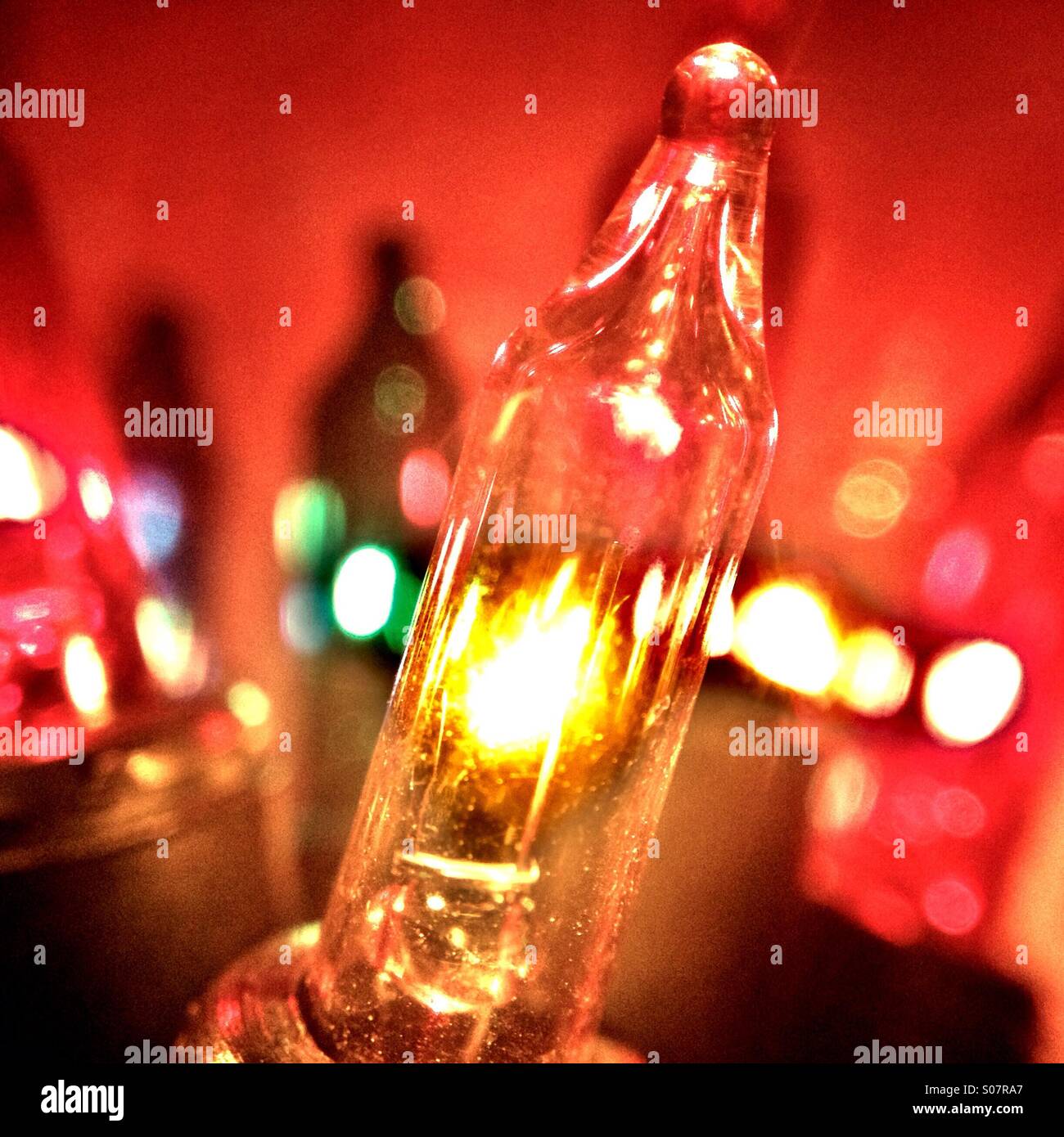 Christmas tree lights - Smartphone Captured Stock Image