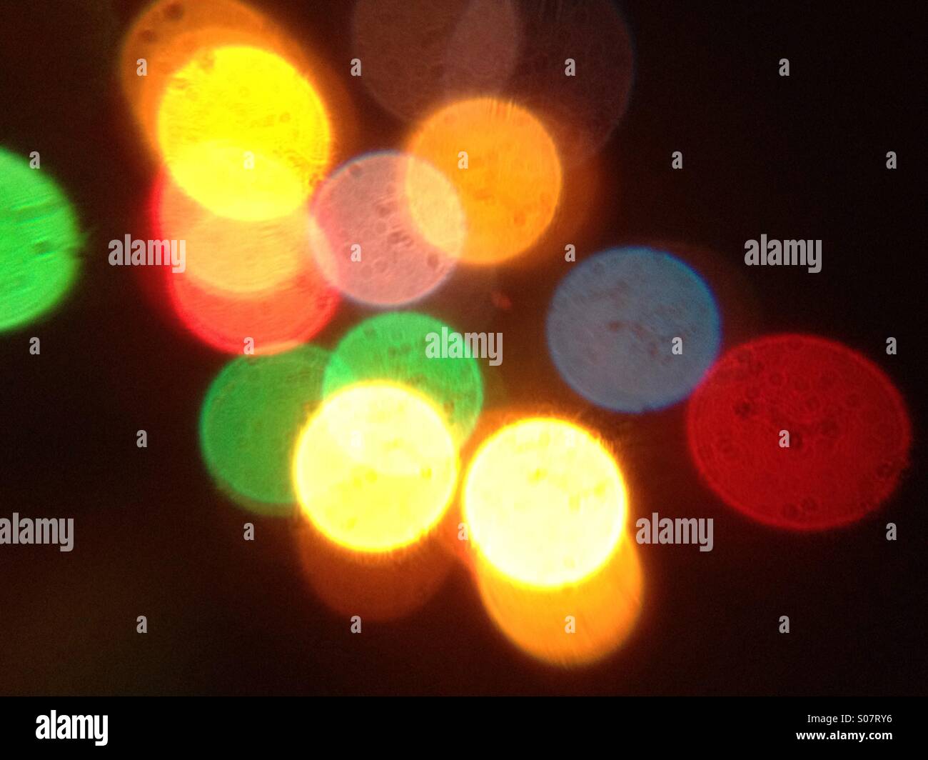 Christmas tree lights - Smartphone Captured Stock Image