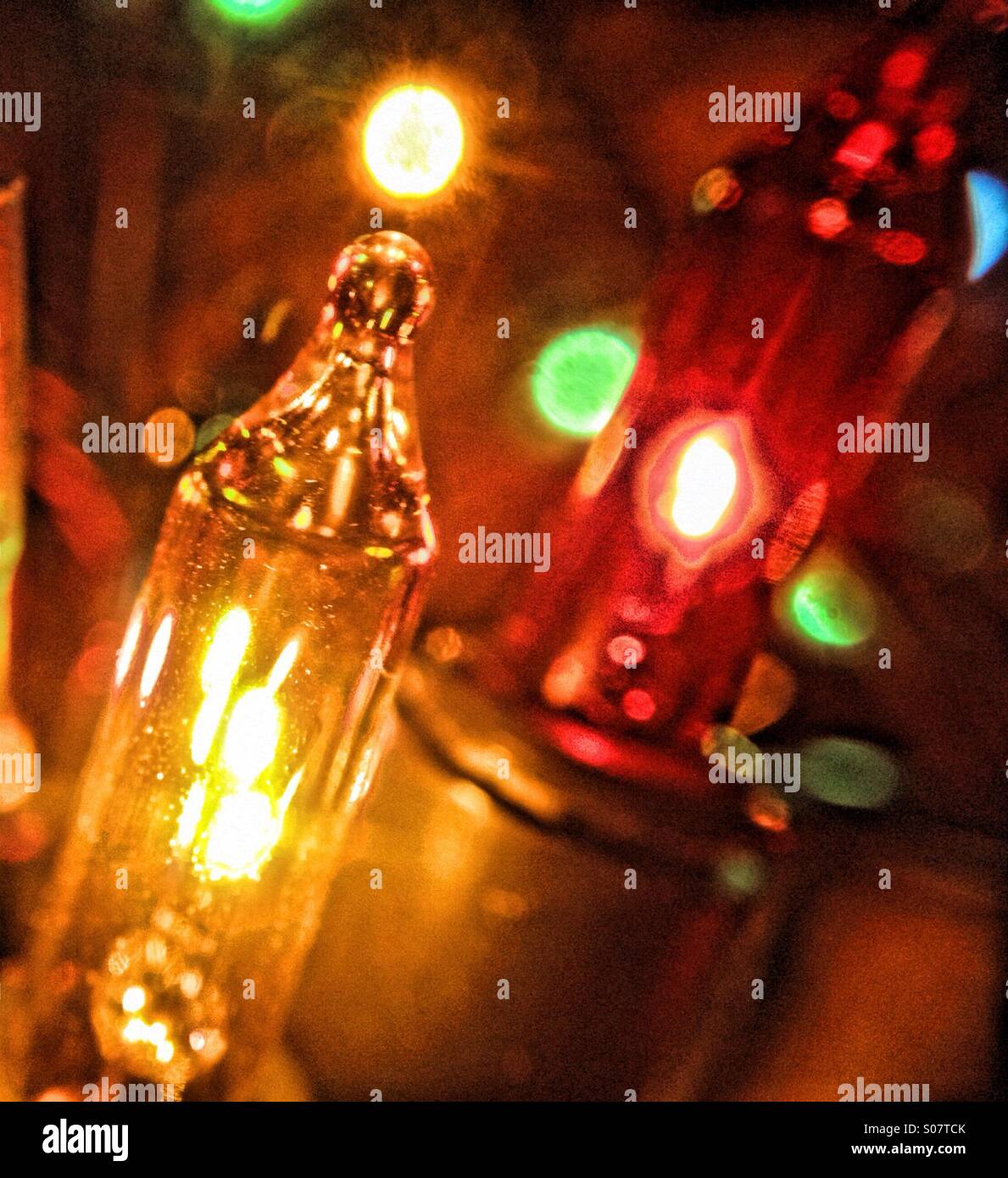 Christmas tree lights Stock Photo - Alamy
