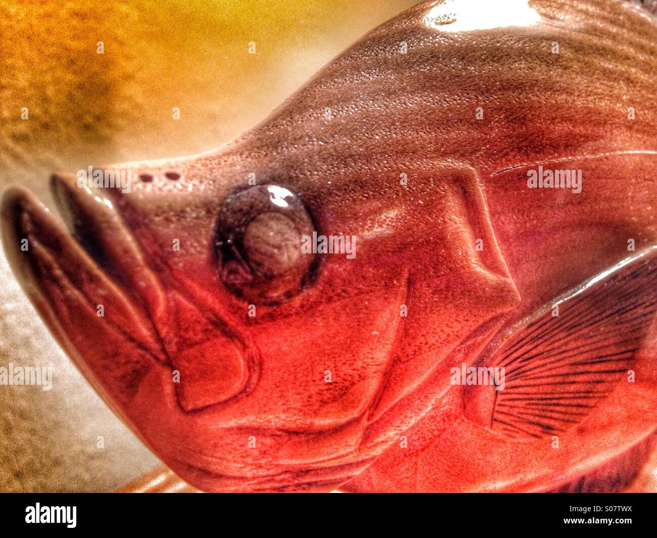 A fish carving. Stock Photo