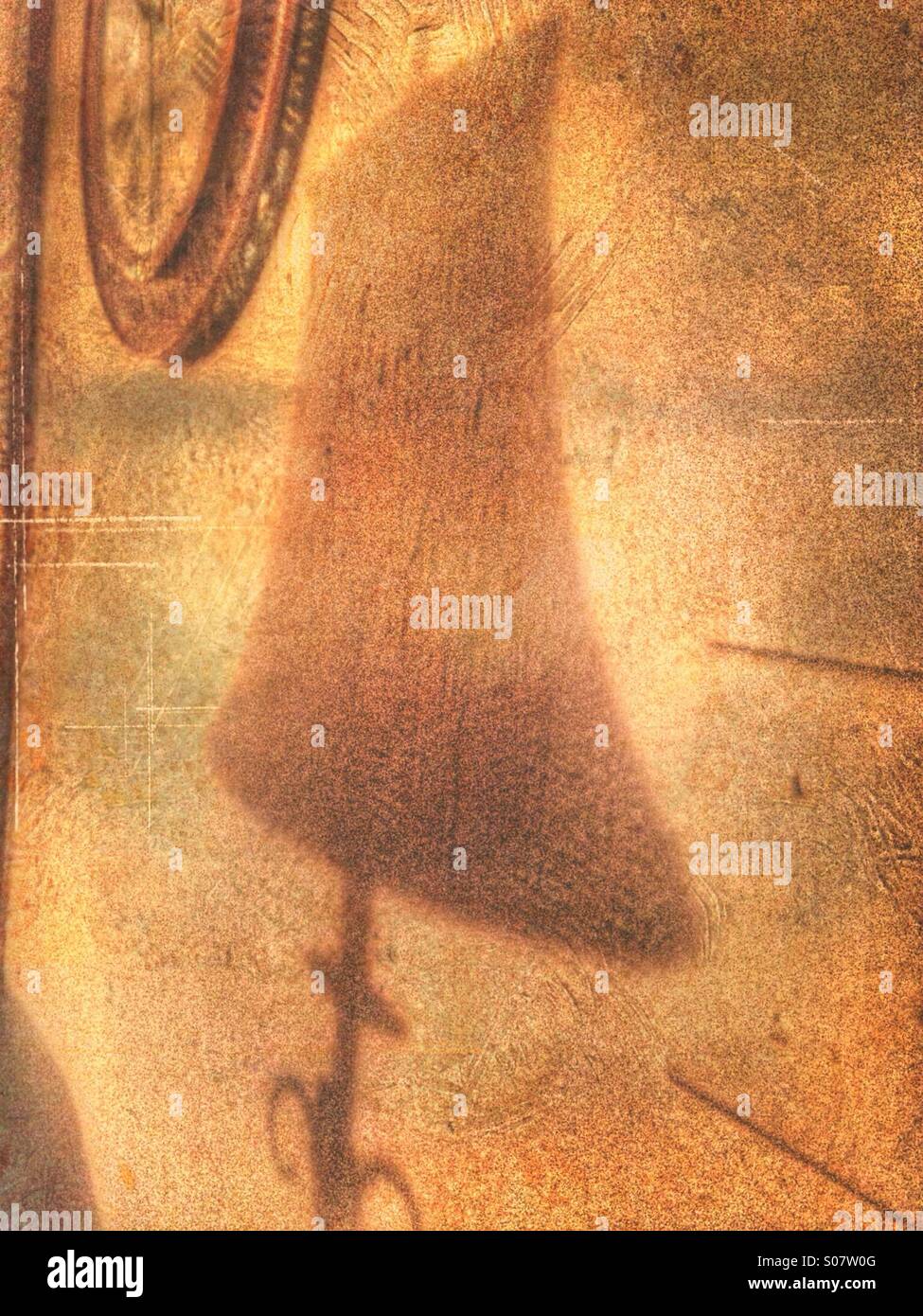 A shadow of a lamp. - Smartphone Captured Stock Image