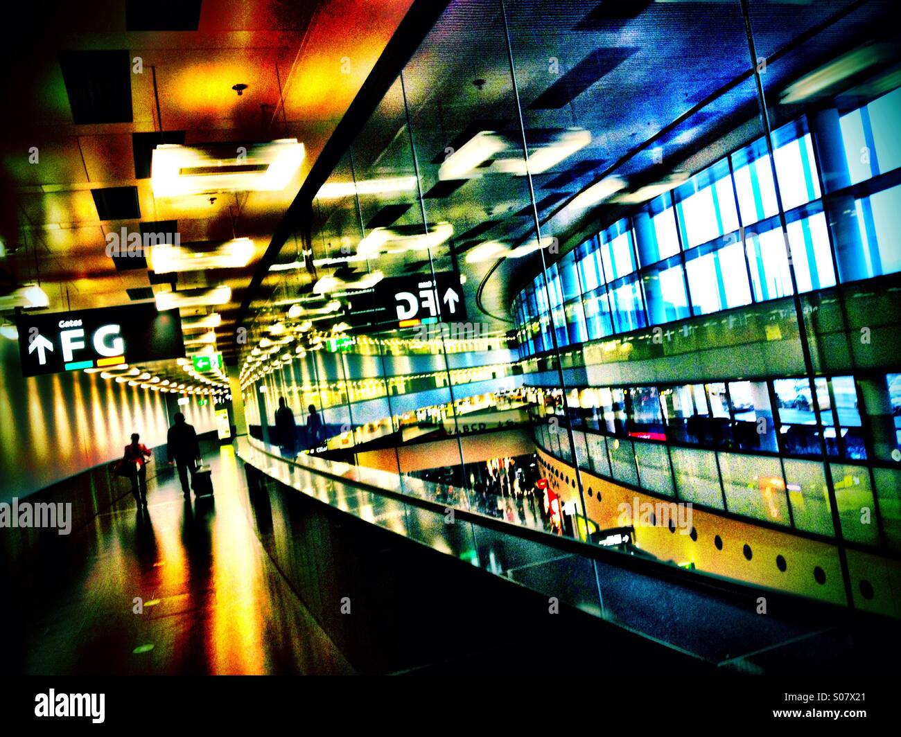 Vienna Airport Terminal - Smartphone Captured Stock Image