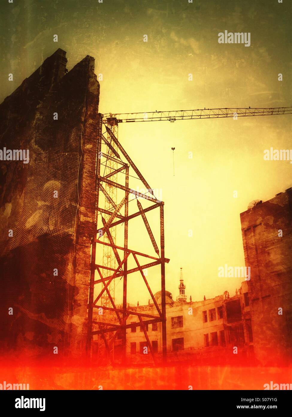 Drone attack - Smartphone Captured Stock Image