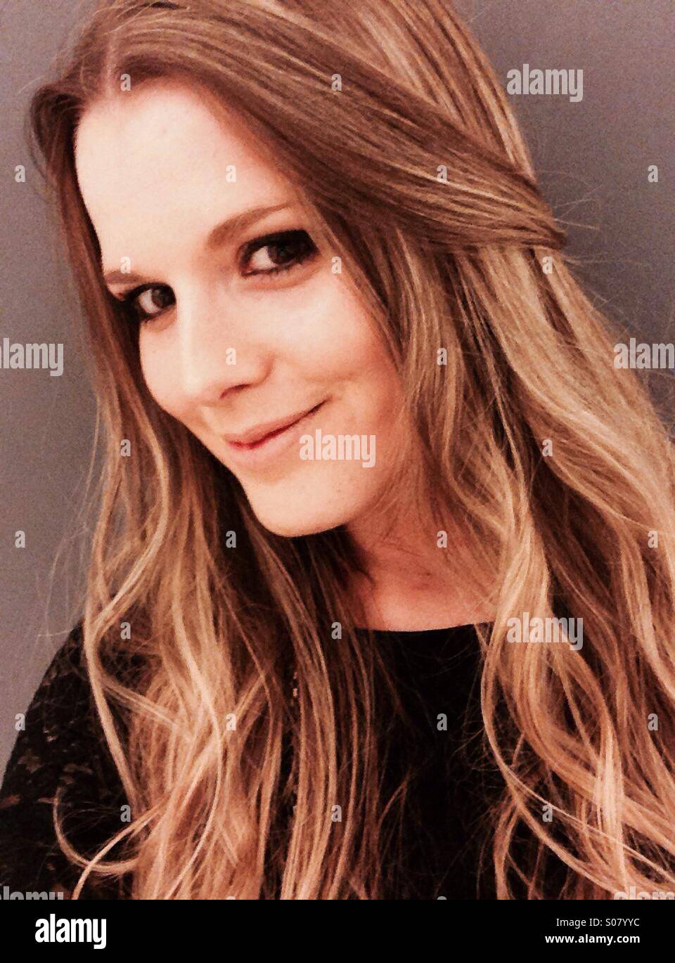 Wavy Hair Do Trendy Hairstyle Stock Photo 309962224 Alamy