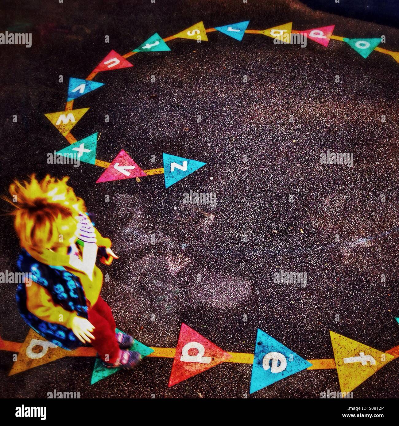 Learning the alphabet - Smartphone Captured Stock Image