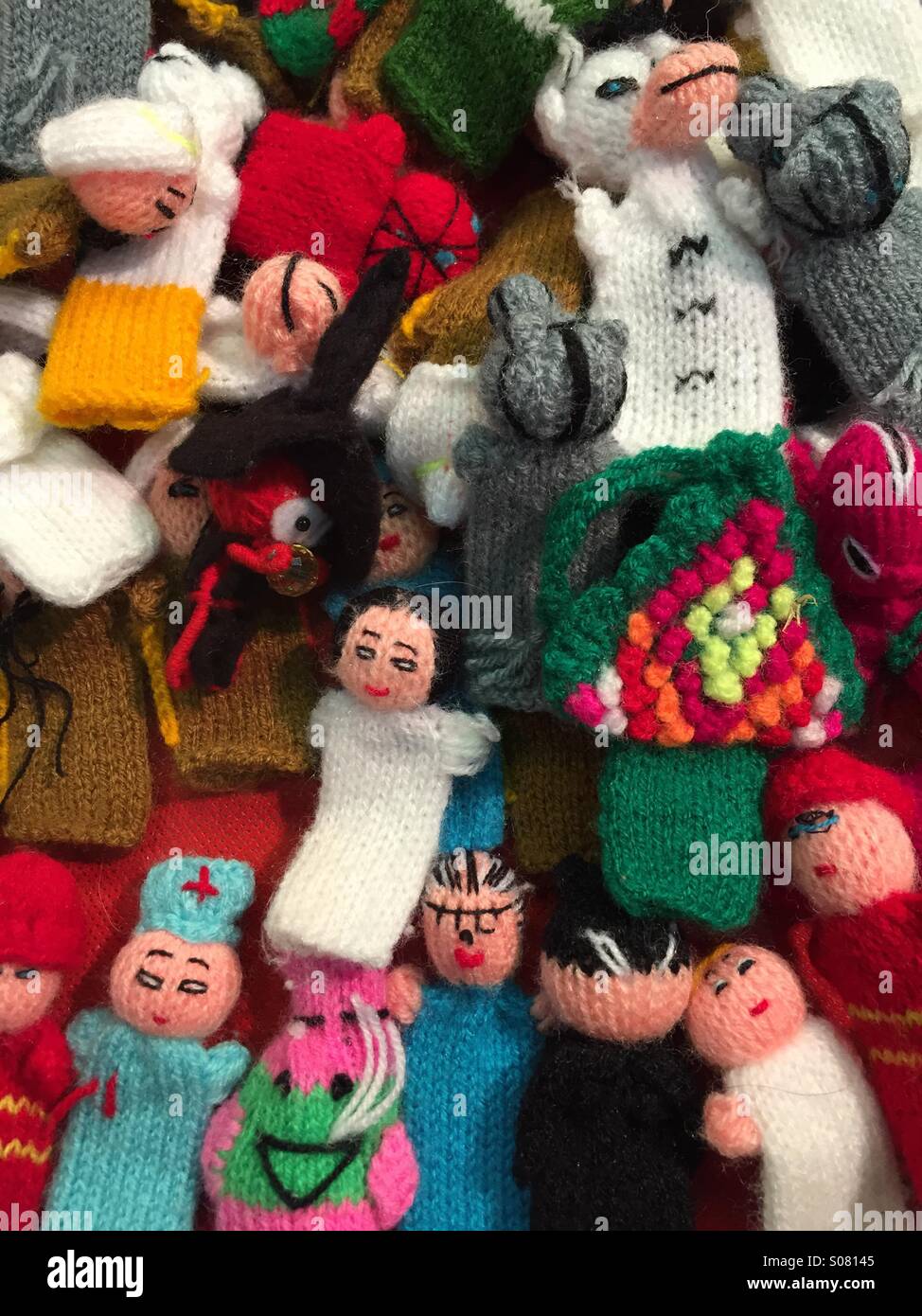 Peruvian finger dolls - Smartphone Captured Stock Image