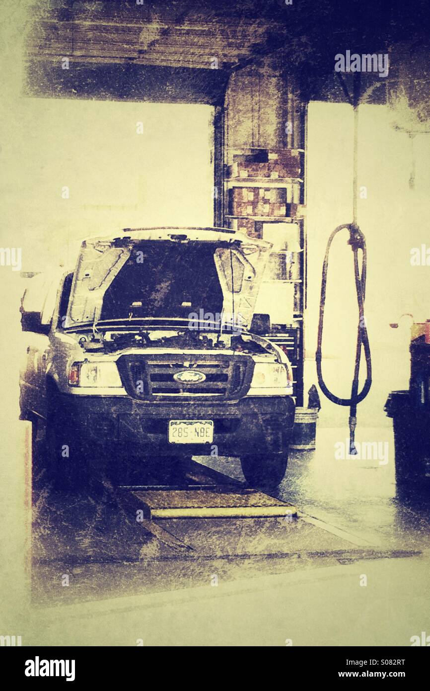 Auto repair grunge photo - Smartphone Captured Stock Image