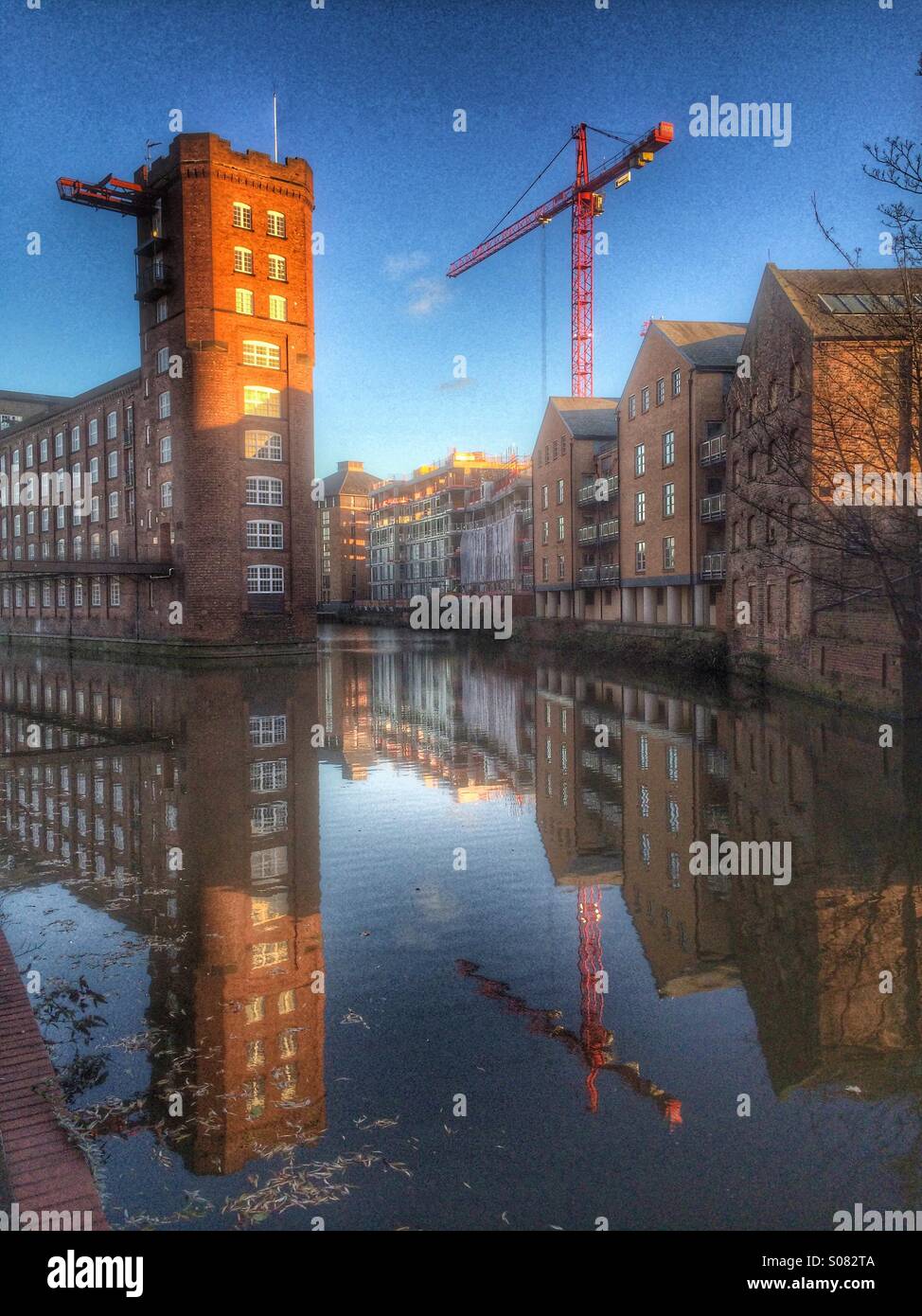 Riverside apartments York North Yorkshire England UK - Smartphone Captured Stock Image