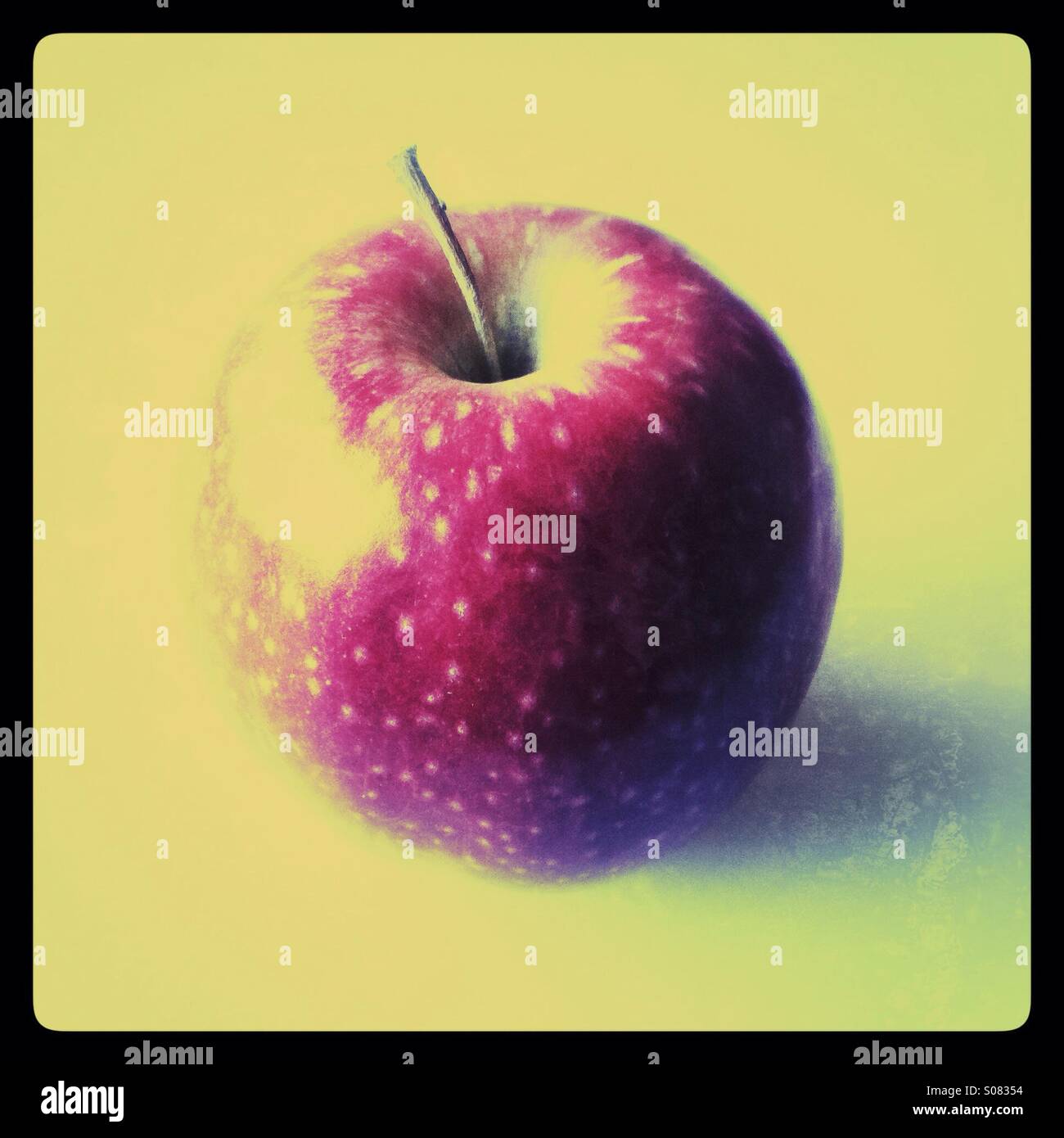 Pink lady eating apple - Smartphone Captured Stock Image