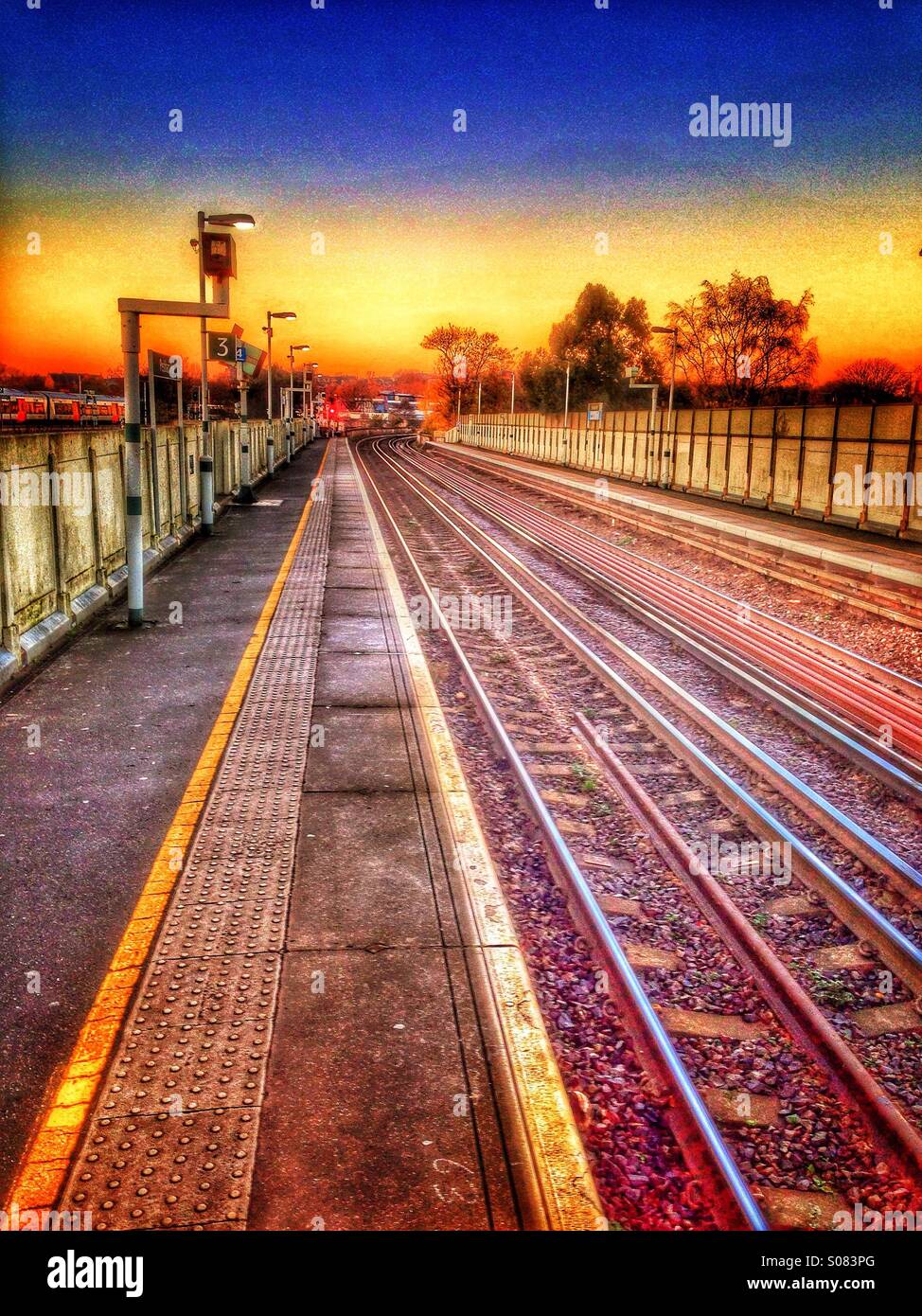 Railway lines at Peckham Rye station - Smartphone Captured Stock Image