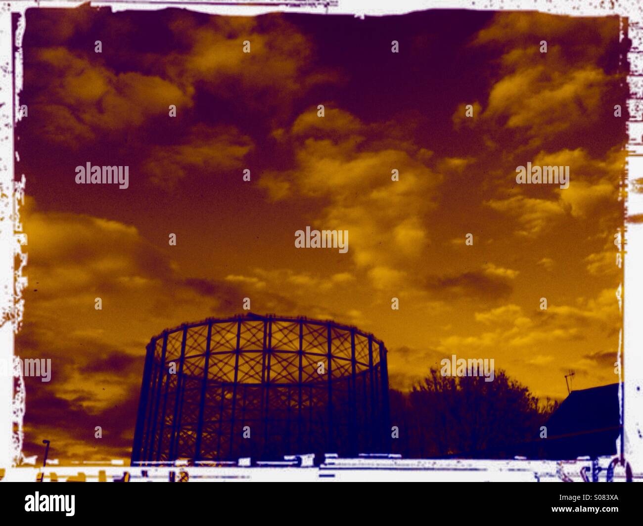 Gas works in East London, UK Stock Photo Alamy