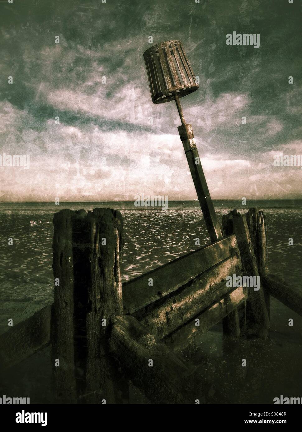 Beacon on beach Stock Photo Alamy