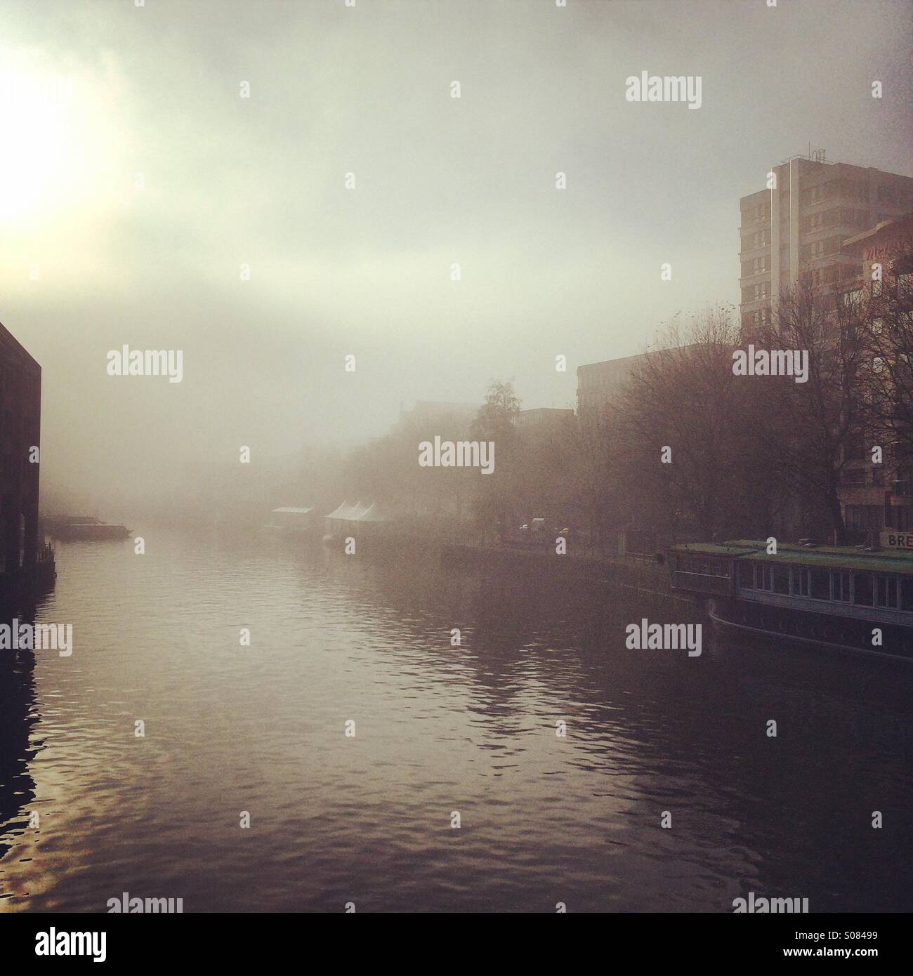 Bristol City Center. In the morning light - Smartphone Captured Stock Image