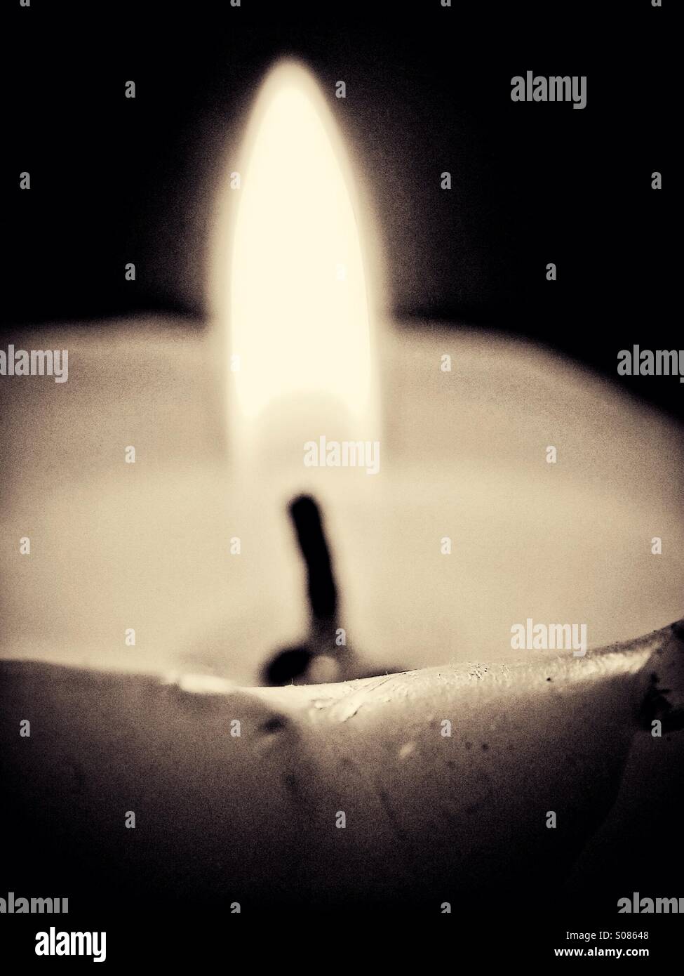 Candle flame - Smartphone Captured Stock Image