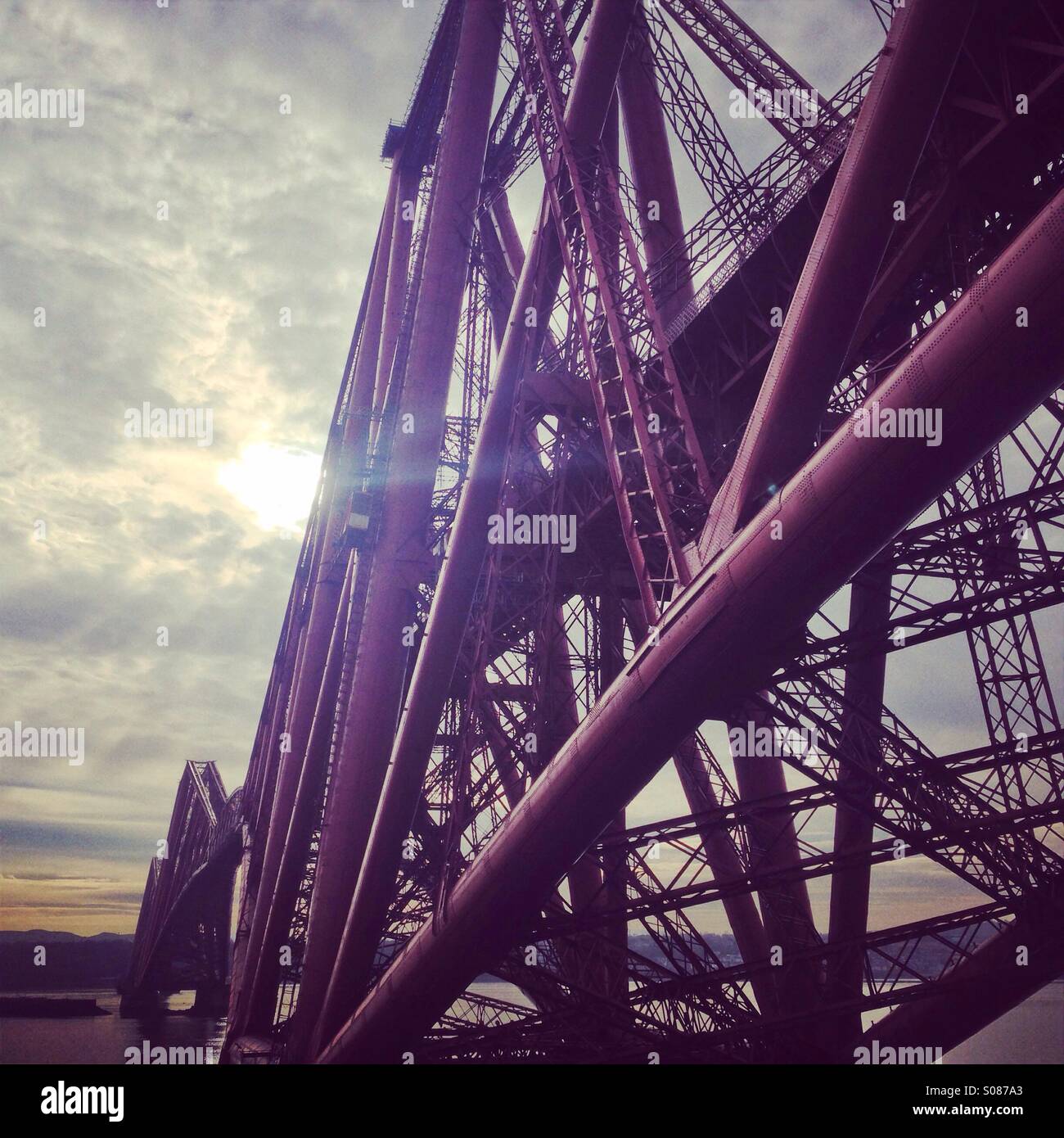 Forth Bridge in the morning light - Smartphone Captured Stock Image