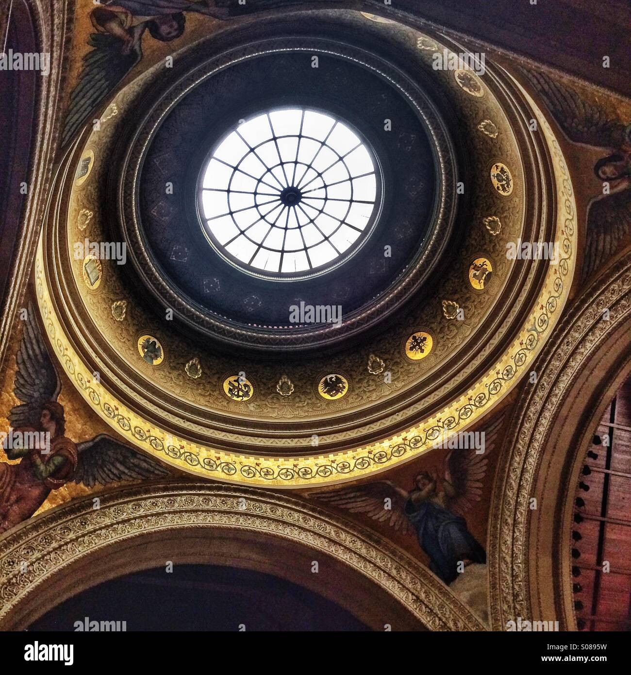 Interior of Stanford University Memorial Church, California, USA - Smartphone Captured Stock Image