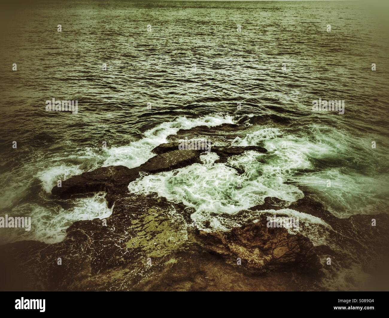 The Mediterranean Sea Beirut Lebanon - Smartphone Captured Stock Image