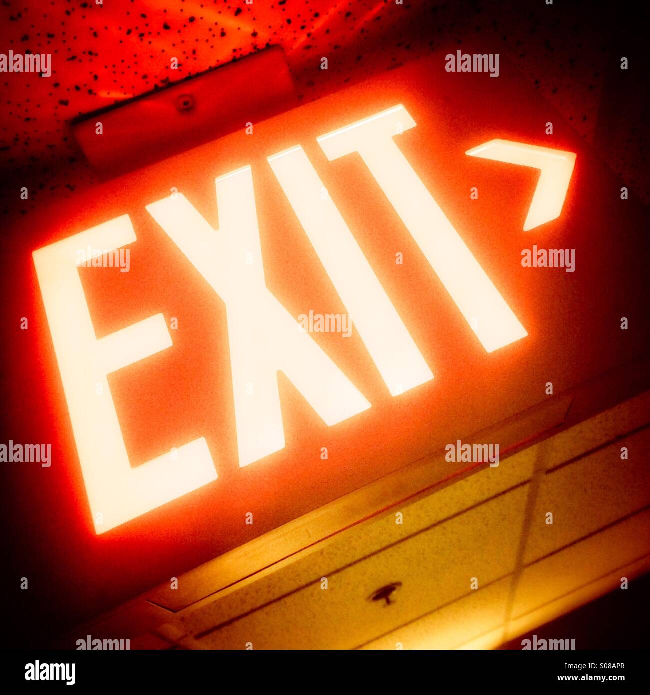 Exit sign - Smartphone Captured Stock Image