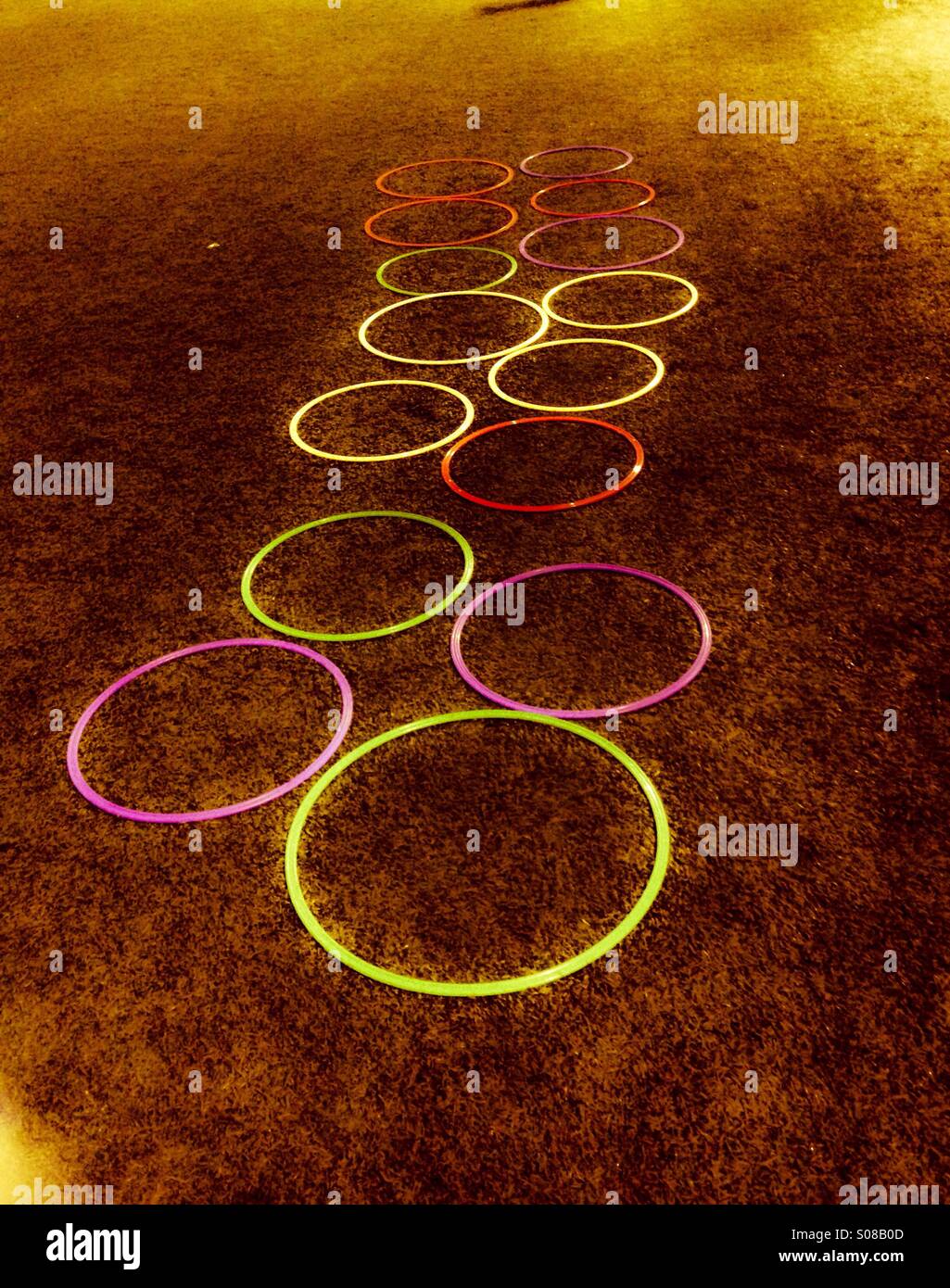 Glowing colored circles - Smartphone Captured Stock Image