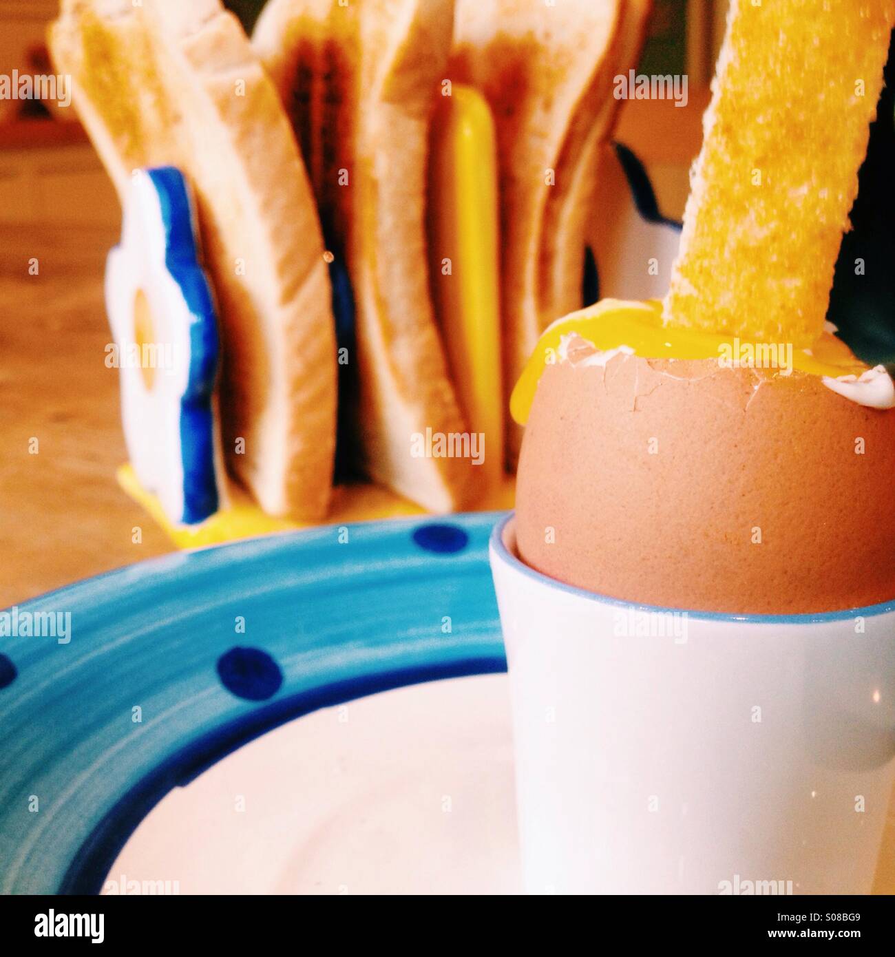 Boiled eggs & soldiers - Smartphone Captured Stock Image