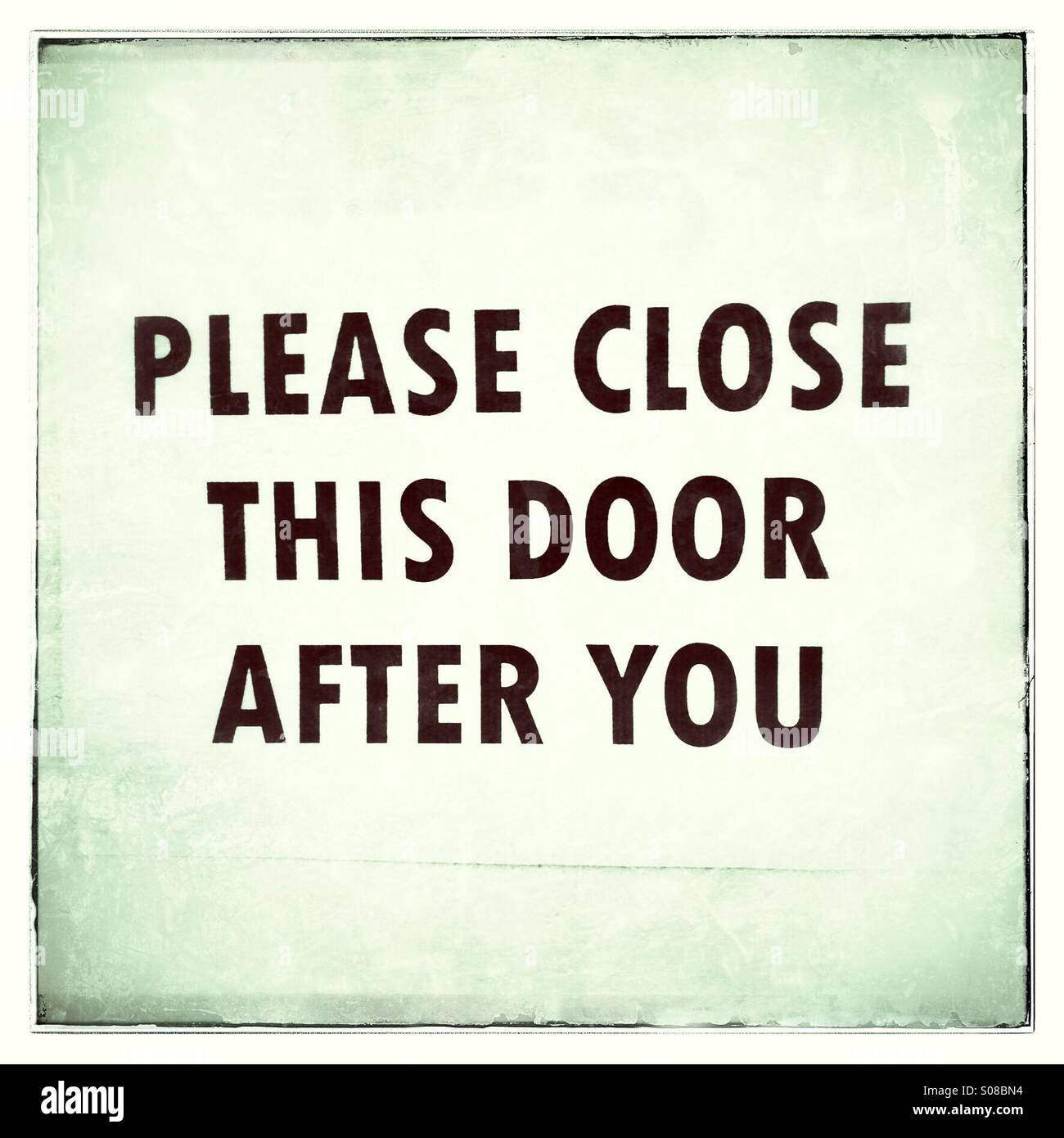 Please close door sign Stock Photo