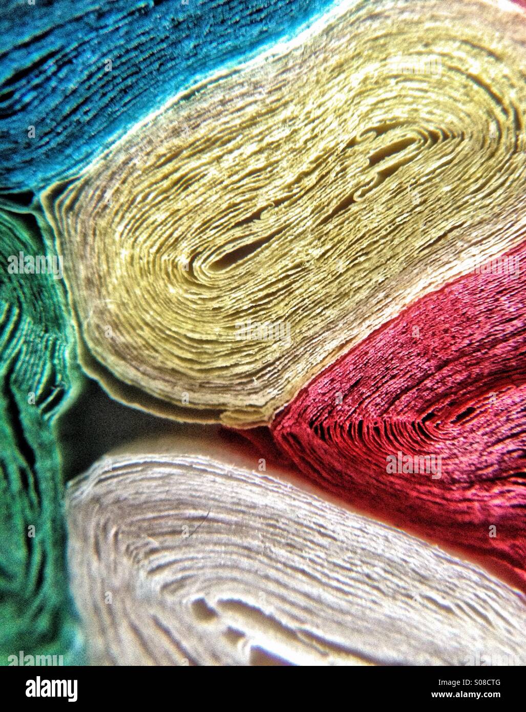 Unravelled party popper streamers - Smartphone Captured Stock Image