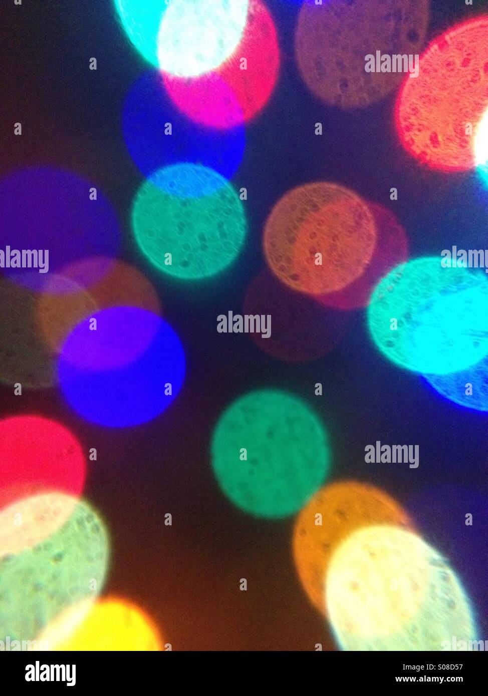 Christmas tree lights - Smartphone Captured Stock Image