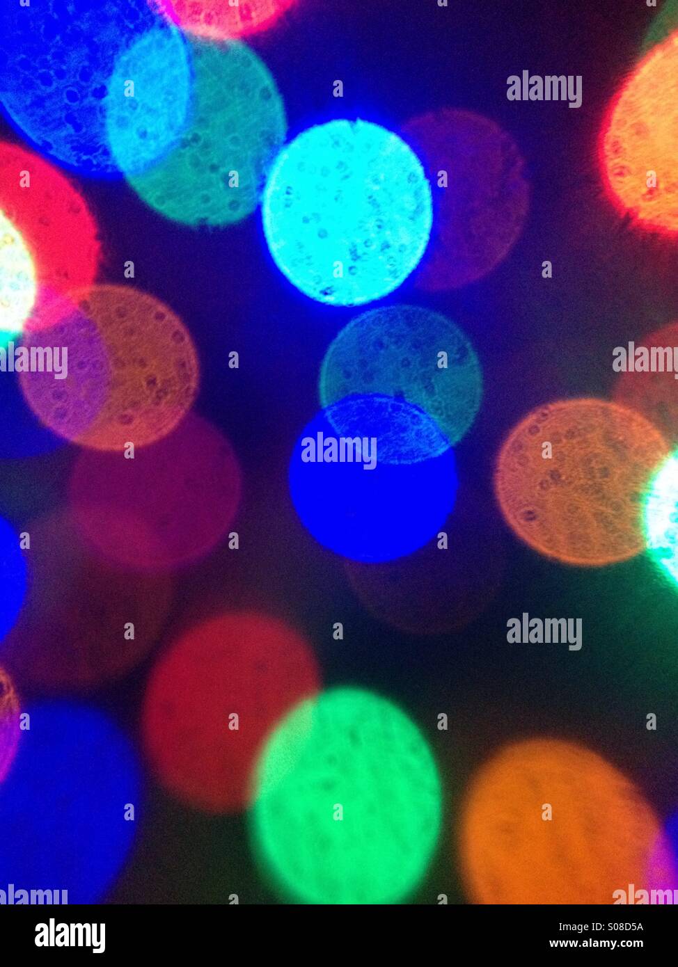 Christmas tree lights - Smartphone Captured Stock Image