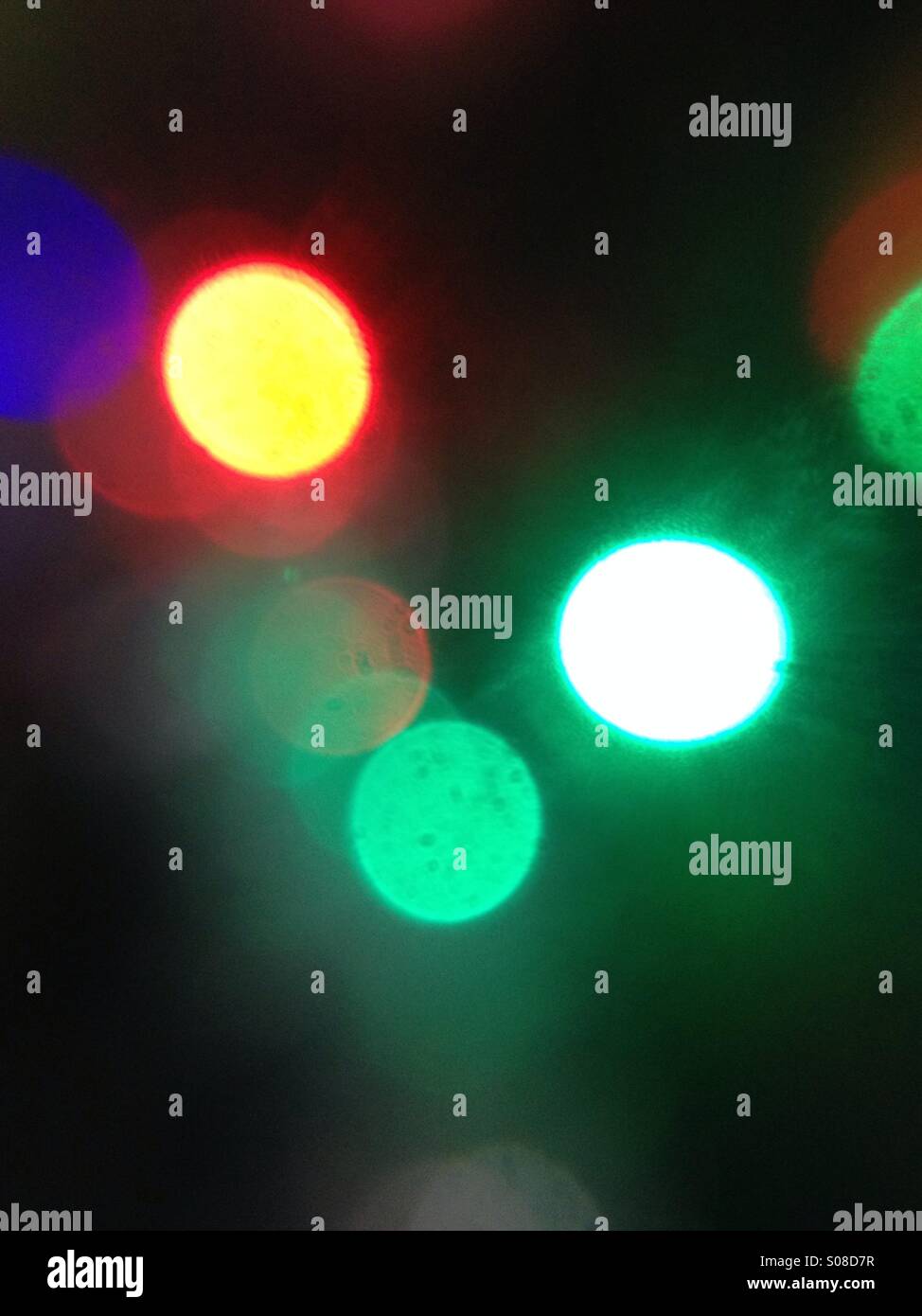 Christmas tree lights - Smartphone Captured Stock Image